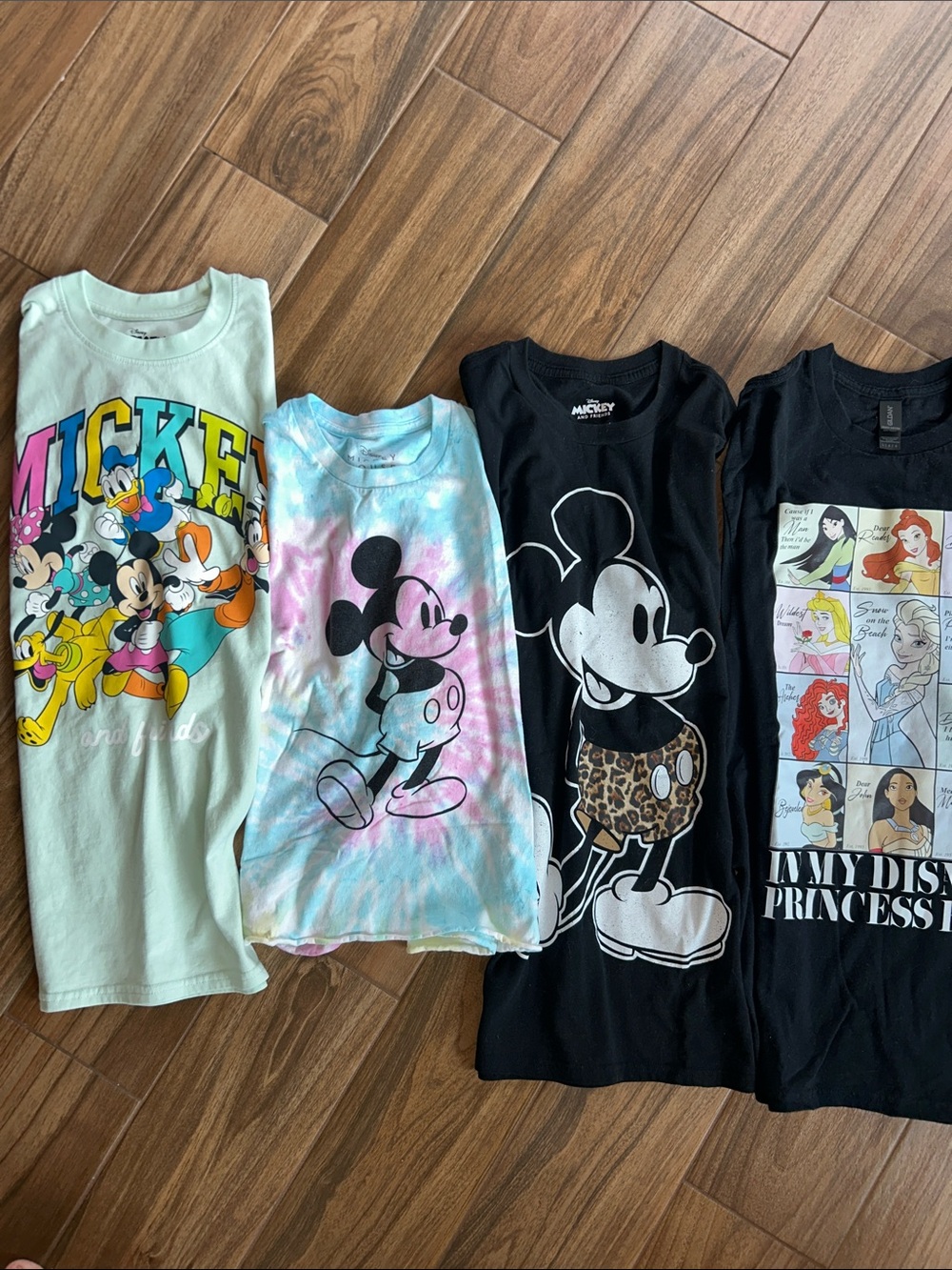 Adult Disney Mickey/Princess TShirts (size medium & large)